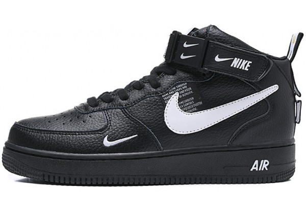Nike кроссовки Air Force 1 07 LV8 Utility Mid And The Swoosh Black