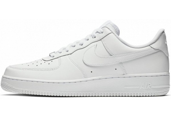 Nike Air Force 1 Low All White с мехом