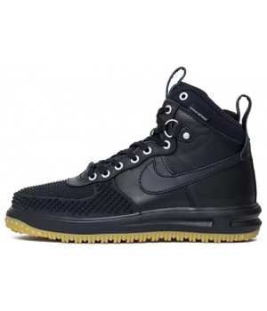 Кроссовки Nike Lunar Force 1 высокие кожа нейлон черные