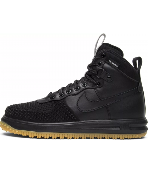 Nike Lunar Force 1 Duckboot Black с мехом