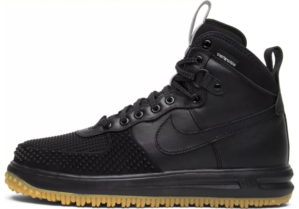 Nike Lunar Force 1 Duckboot Black с мехом