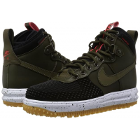 Зимние кроссовки Nike Lunar Force 1 Duckboot Green With Fur зеленые