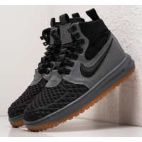 Nike Lunar Force 1 Duckboot Grey с мехом