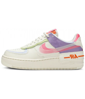 Nike Air Force 1 Shadow Double Swoosh Sail Pink Purple