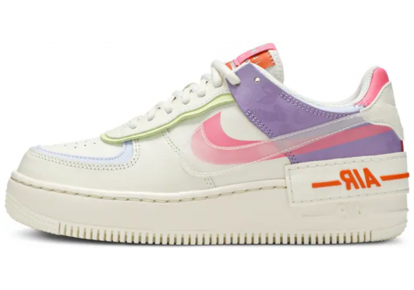 Nike Air Force 1 Shadow Double Swoosh Sail Pink Purple