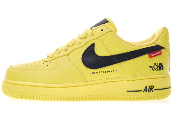 Nike Air Force 1 '07 x Supreme The North Face Yellow