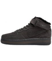 Кроссовки Nike Air Force 1 High замшевые серые