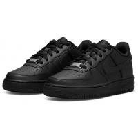 Nike Air Force 1 Low All Black с мехом