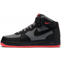 Nike Air Force 1 Mid Dark Grey Crimson