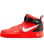 Nike кроссовки Air Force 1 07 LV8 Utility Mid Red с мехом