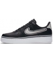 Nike Air Force 1 '07 Black White с мехом