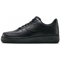 Nike Air Force 1 Low All Black с мехом