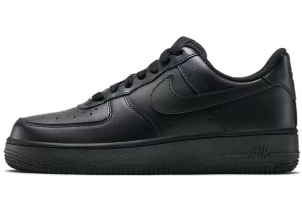 Nike Air Force 1 Low All Black с мехом