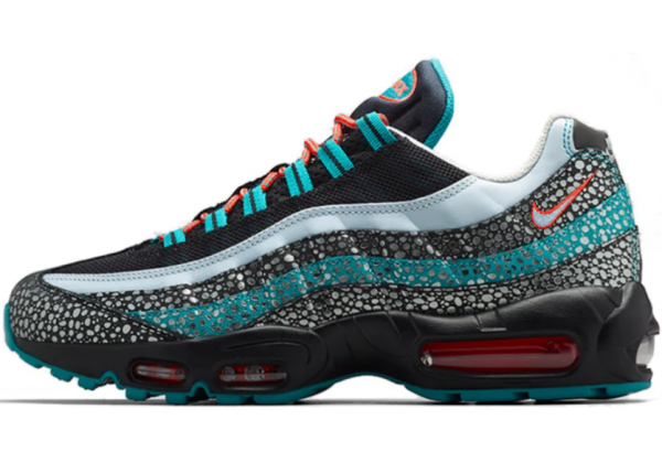 Nike Air Max 95 серые с голубым