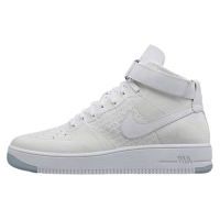 Кроссовки Nike Air Force Ultra Flyknit белые