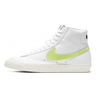 Кроссовки Nike Blazer Mid белые с салатовым
