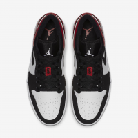 Nike Air Jordan 1 Retro Black Toe Low Black White Red