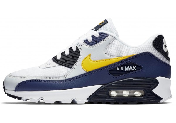 Nike Air Max 90 Essential White Blue Yellow