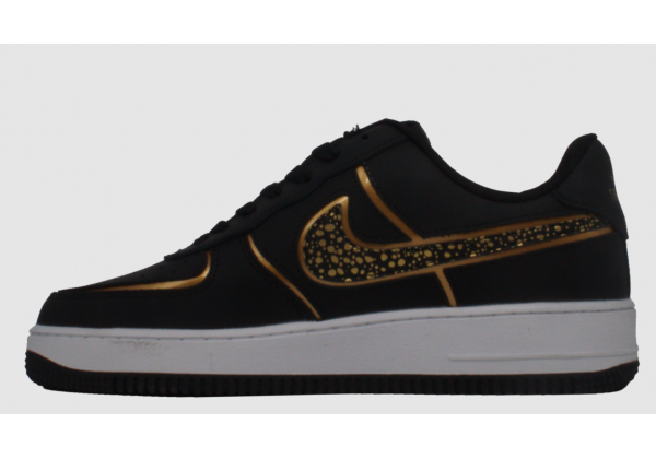 Кроссовки Nike Air Force 1 черные с золотым