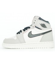 Кроссовки Nike Air Jordan 1 белые с серым