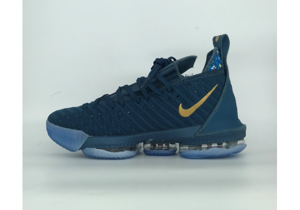 Кроссовки Nike Lebron моно синие