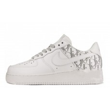 Кроссовки Nike Dior Air Jordan белые низкие