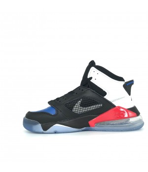 Кроссовки Nike Air Jordan черно-бело-синие с красным