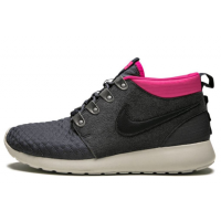 Кроссовки Nike Roshe Run черные с фиолетовым