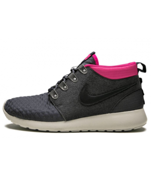 Кроссовки Nike Roshe Run черные с фиолетовым