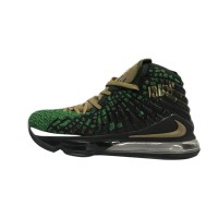 Кроссовки Nike Lebron зеленые с желтым