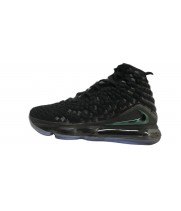 Кроссовки Nike Lebron черные с зеленым