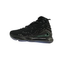 Кроссовки Nike Lebron черные с зеленым