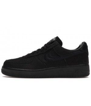 Stussy x Nike Air Force 1 Black Low