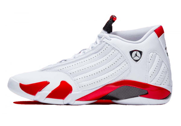 Nike Air Jordan Retro 14 White (Белые с красным) 