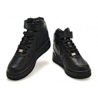 Nike кроссовки Air Force 1 Mid Black черные