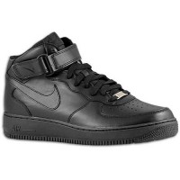 Nike кроссовки Air Force 1 Mid Black черные