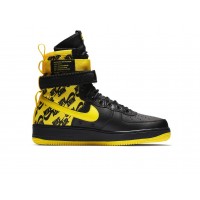 Nike кроссовки Air Force High SF AF1 Black Yellow
