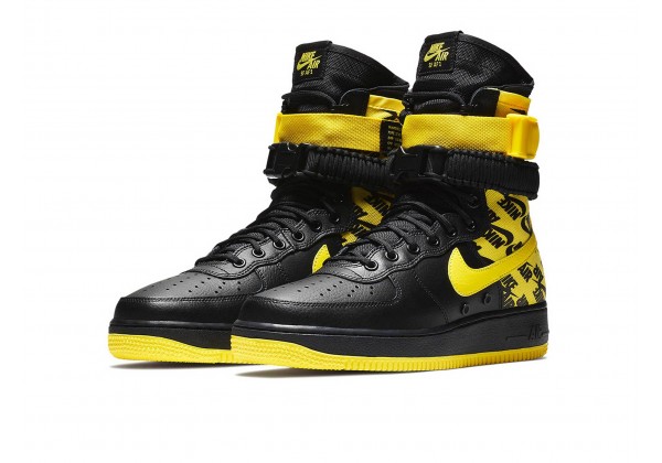 nike sf af1 yellow and black