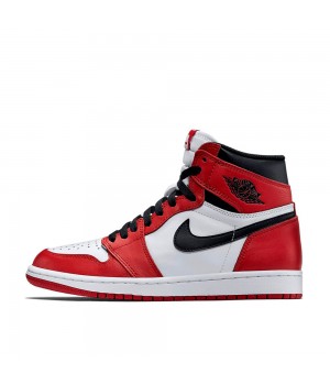 Кроссовки Nike женские Air Jordan 1 Retro High OG Chicago красно-белые
